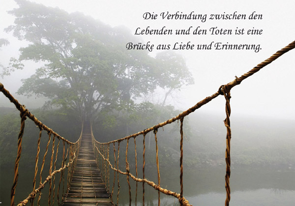 Grußkarte M Eine Brücke aus Liebe und Erinnerung  CONTIGO